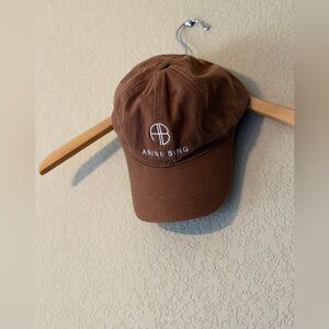 ANINE BING Jeremy Baseball Cap in Dark Camel